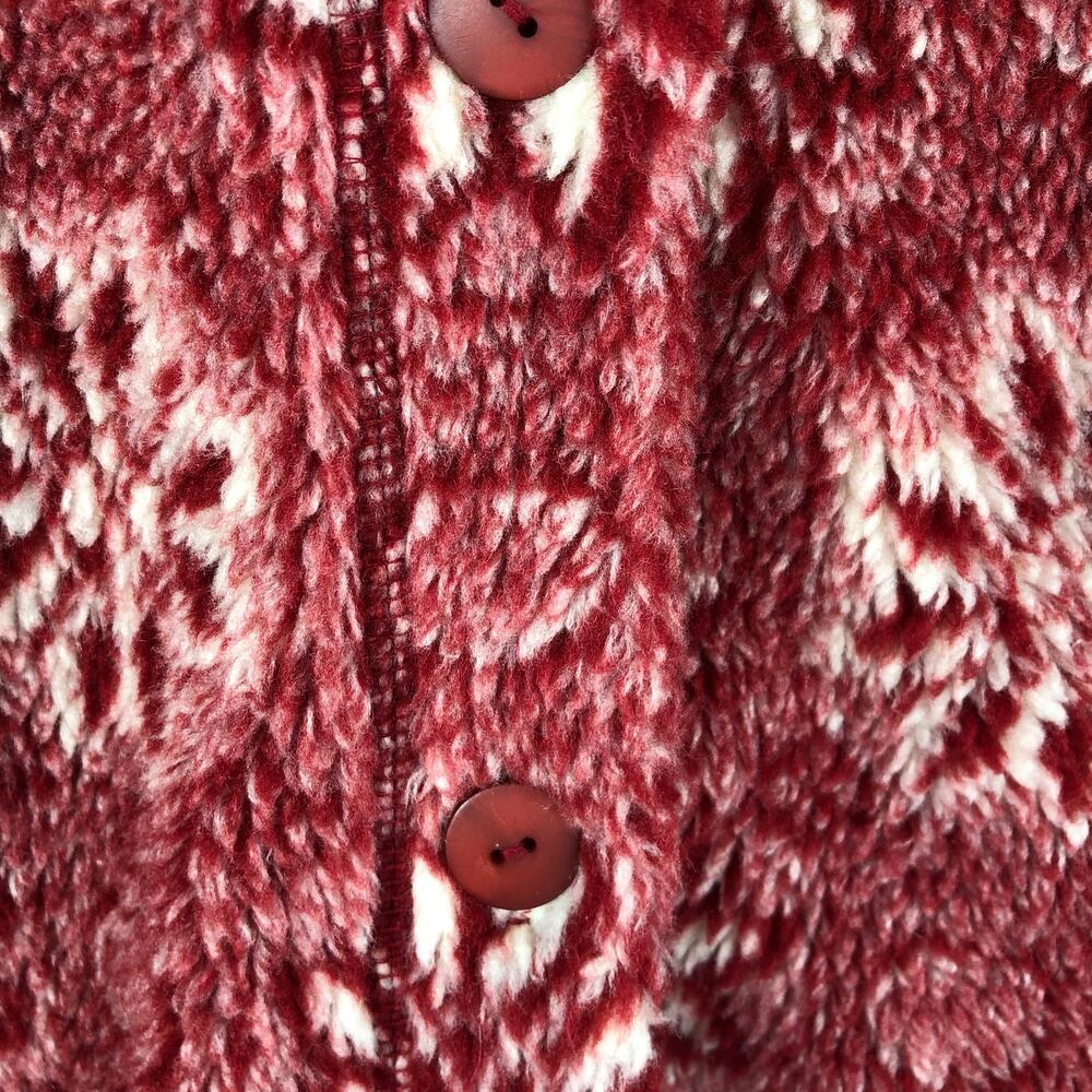 North West Blue Sherpa Jacket Women's Size Small Snowflake  Red - Picture 4 of 6